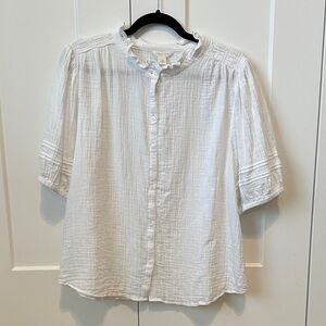 Caslon Ivory Button-Up Blouse
